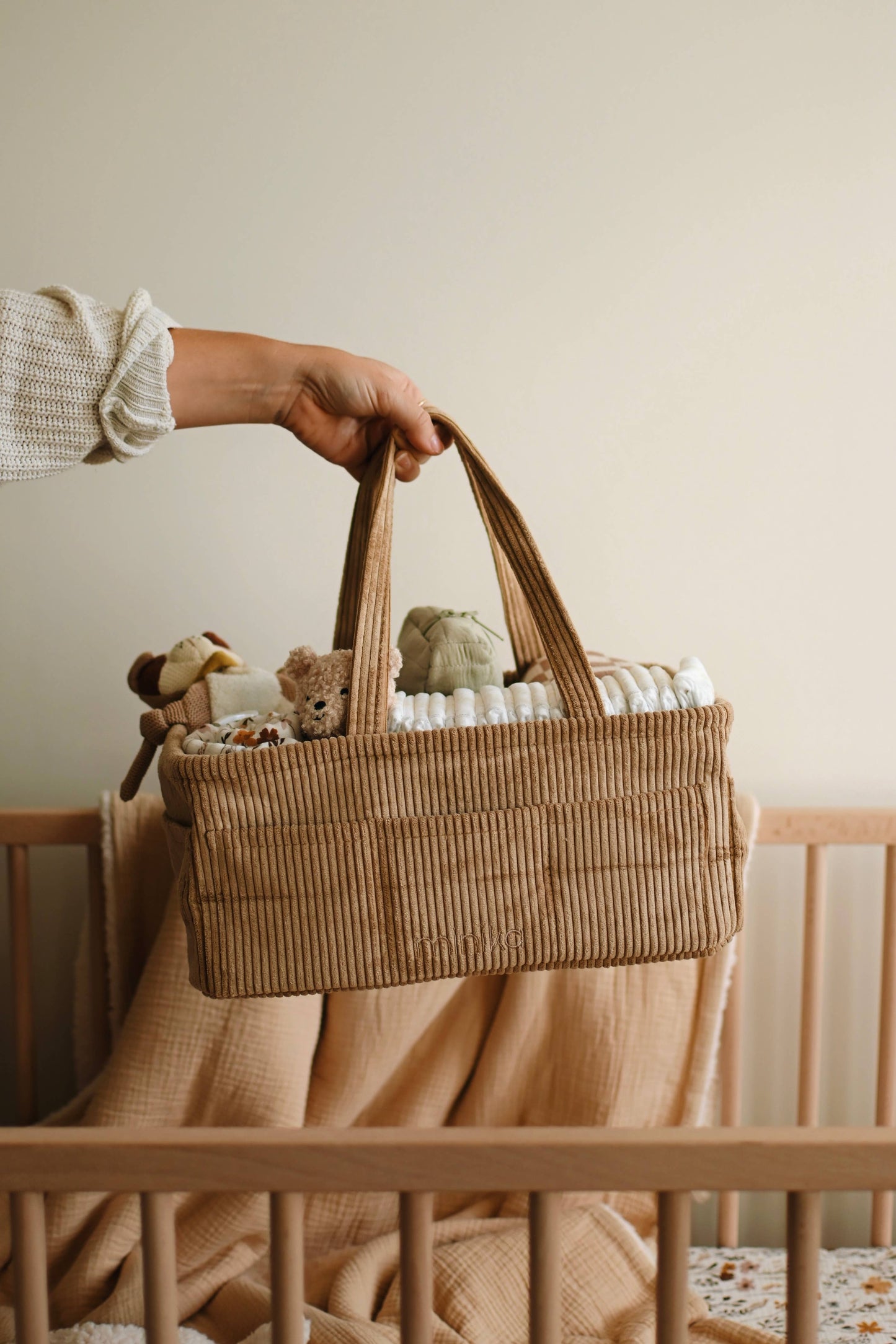 Diaper caddy - Almond