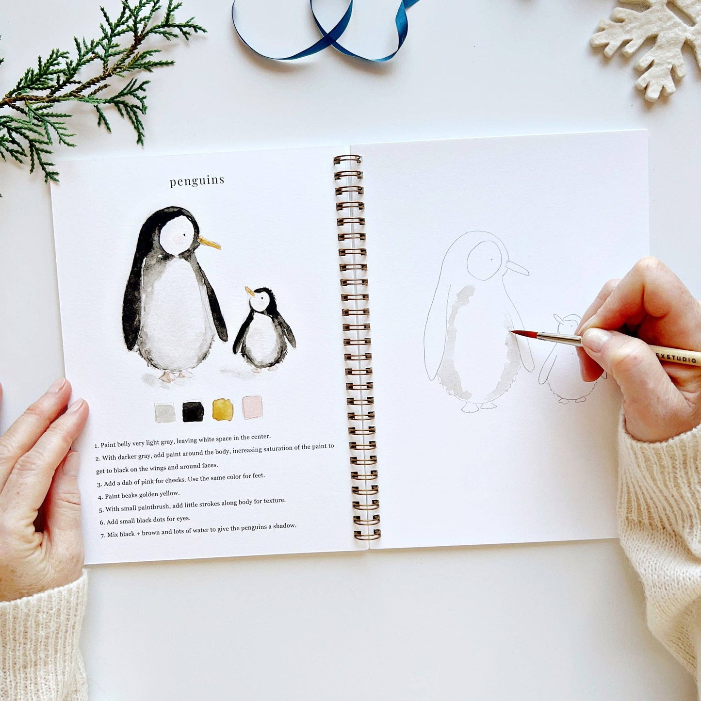PREORDER: Winter Watercolour workbook (pick up December 12th)