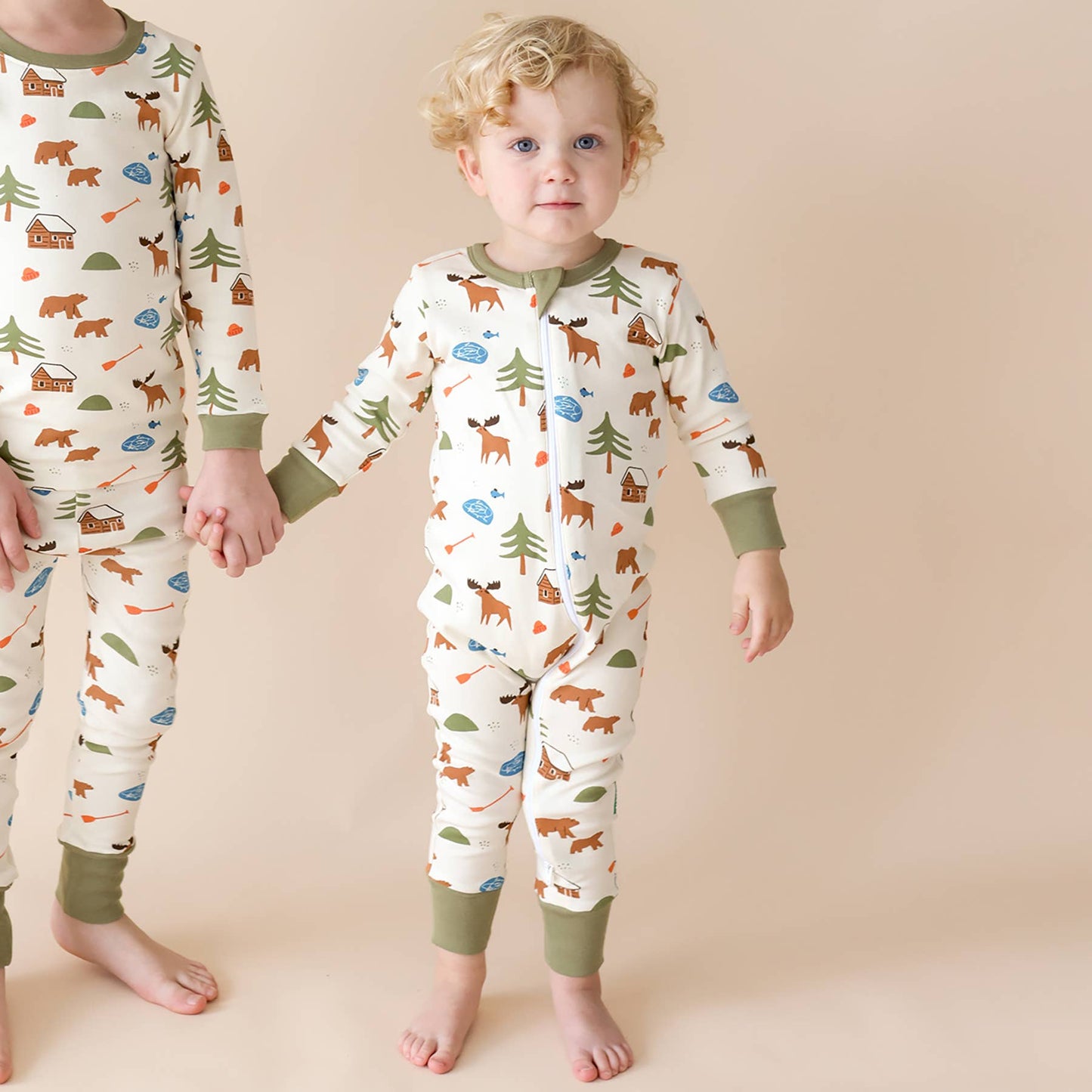 Signature Print '2-Way' Zip Romper