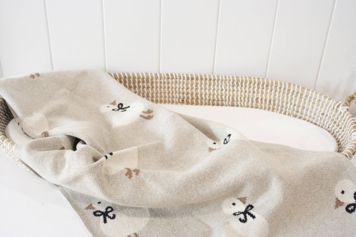 Duck Baby Blanket - Grey
