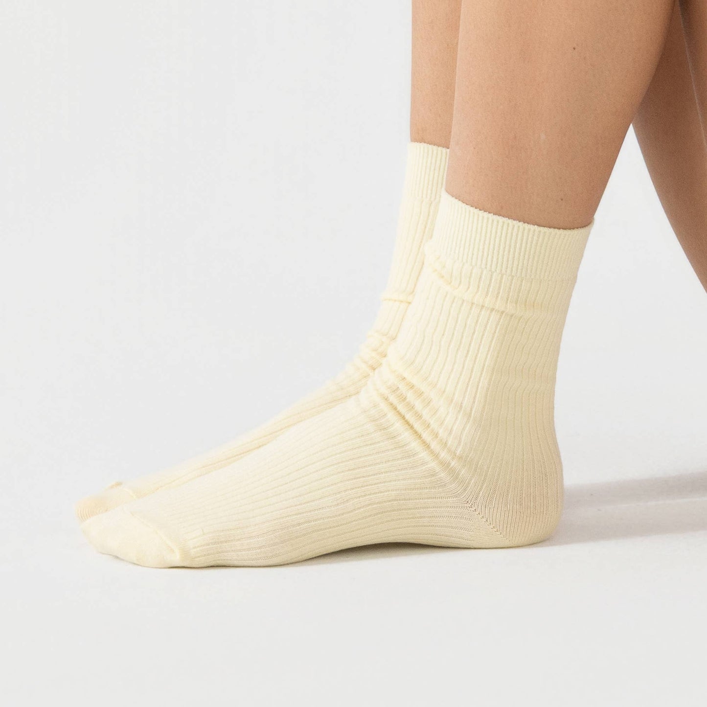 Premium Cotton Everyday Crew Socks – Yellow