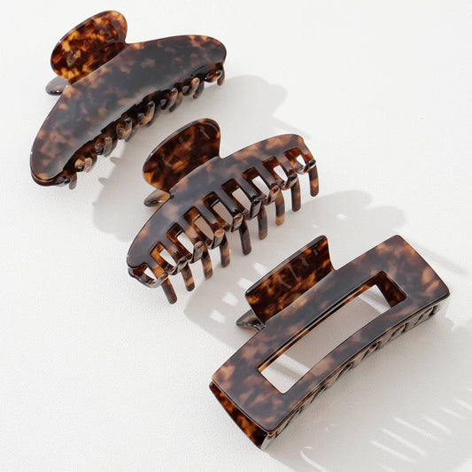 Deep Tortoise Large | Assorted Large Claw Clips