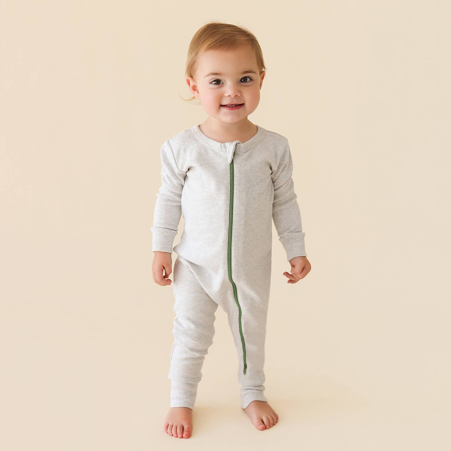 Snuggle Soft Melange '2-Way' Zipper Romper