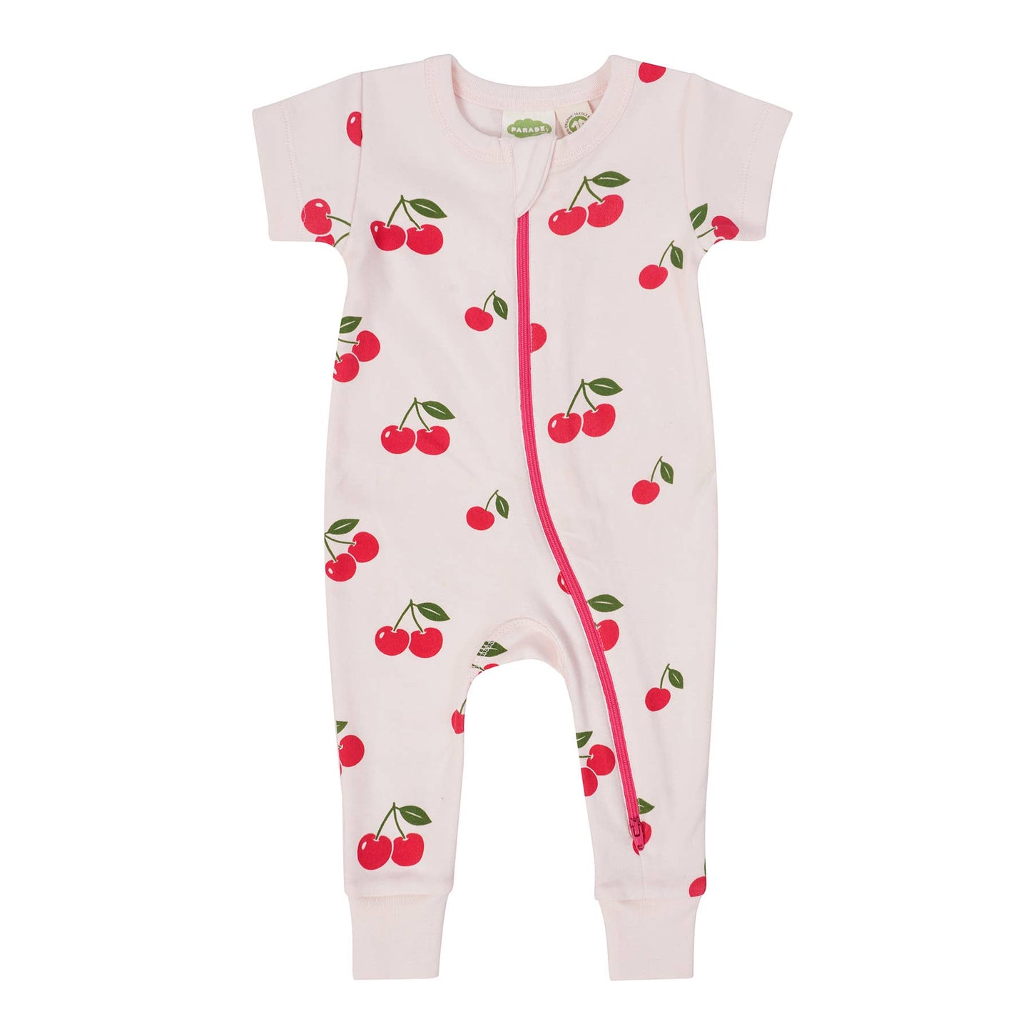 Organic Signature Print '2-Way' Zip Romper - Short Sleeve