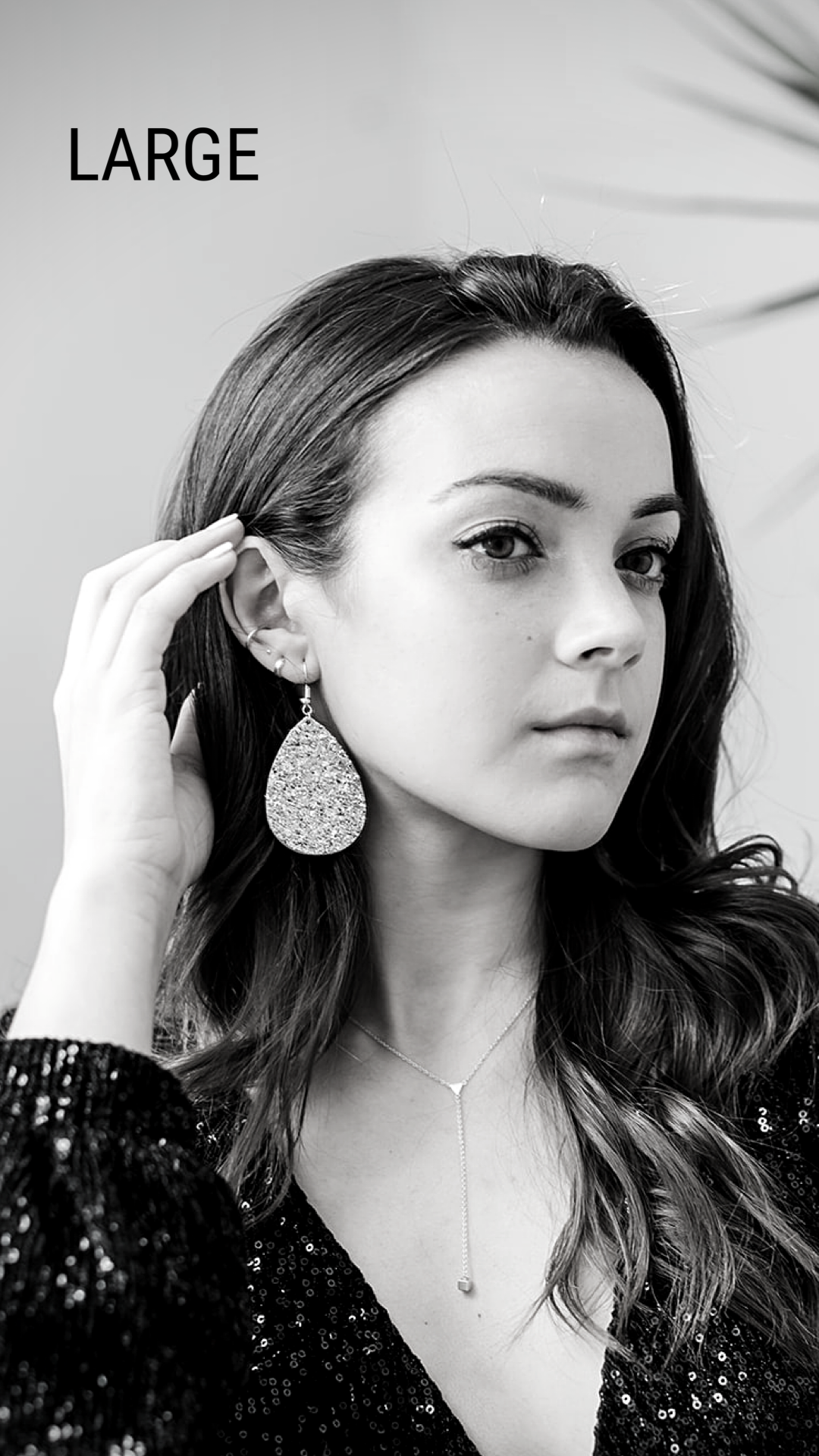 Mustard Yellow Leather Teardrop Earrings