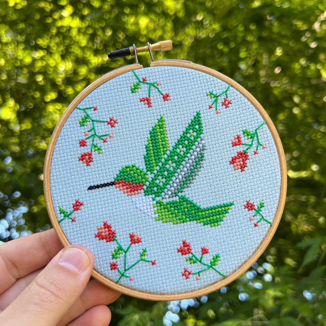 Summer Hummingbird Cross Stitch Kit