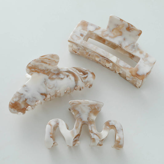 Calacatta Gold Large - Assorted Claw Clips