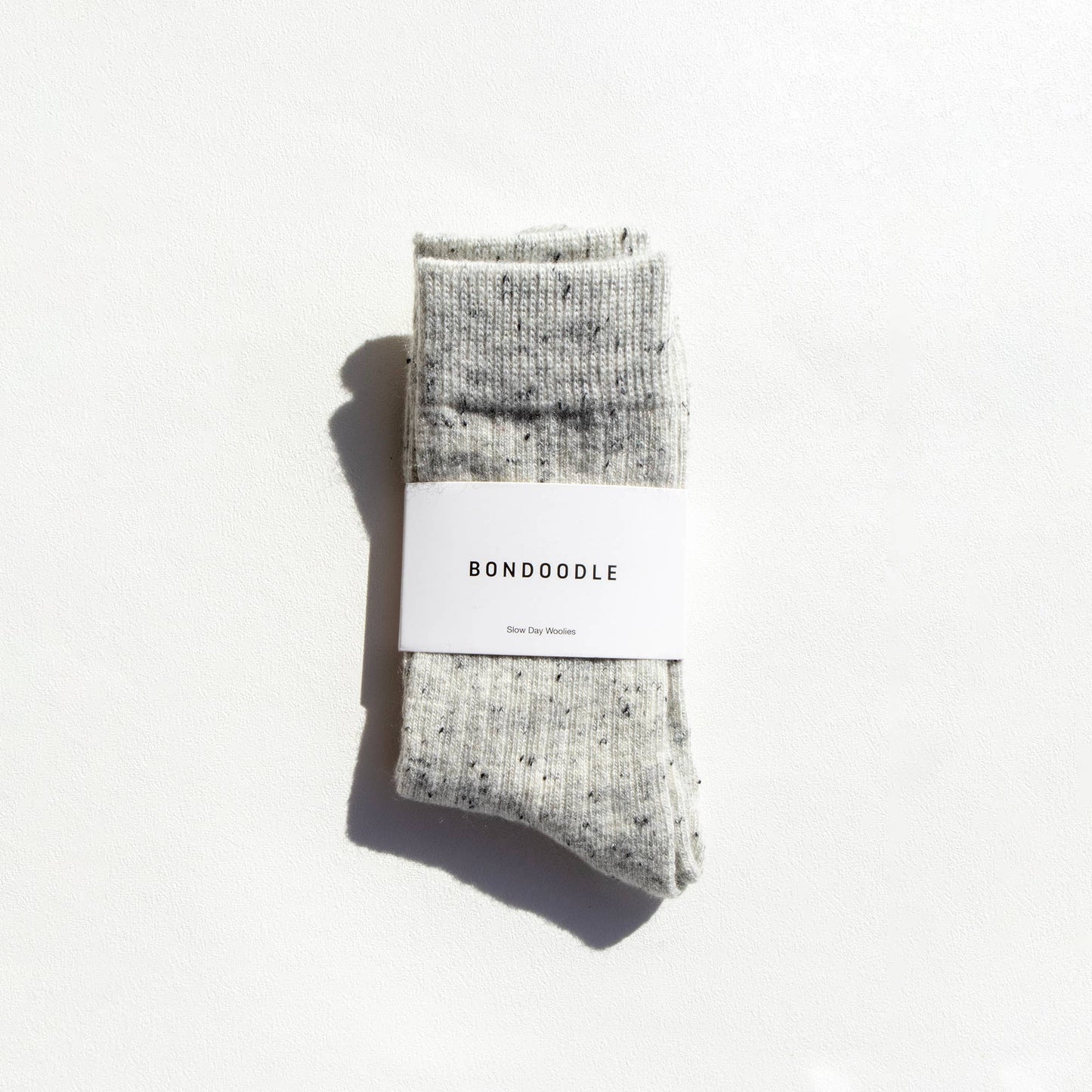 Slow Day Socks - Premium Merino Wool Blend Crew Socks – Speckled Grey
