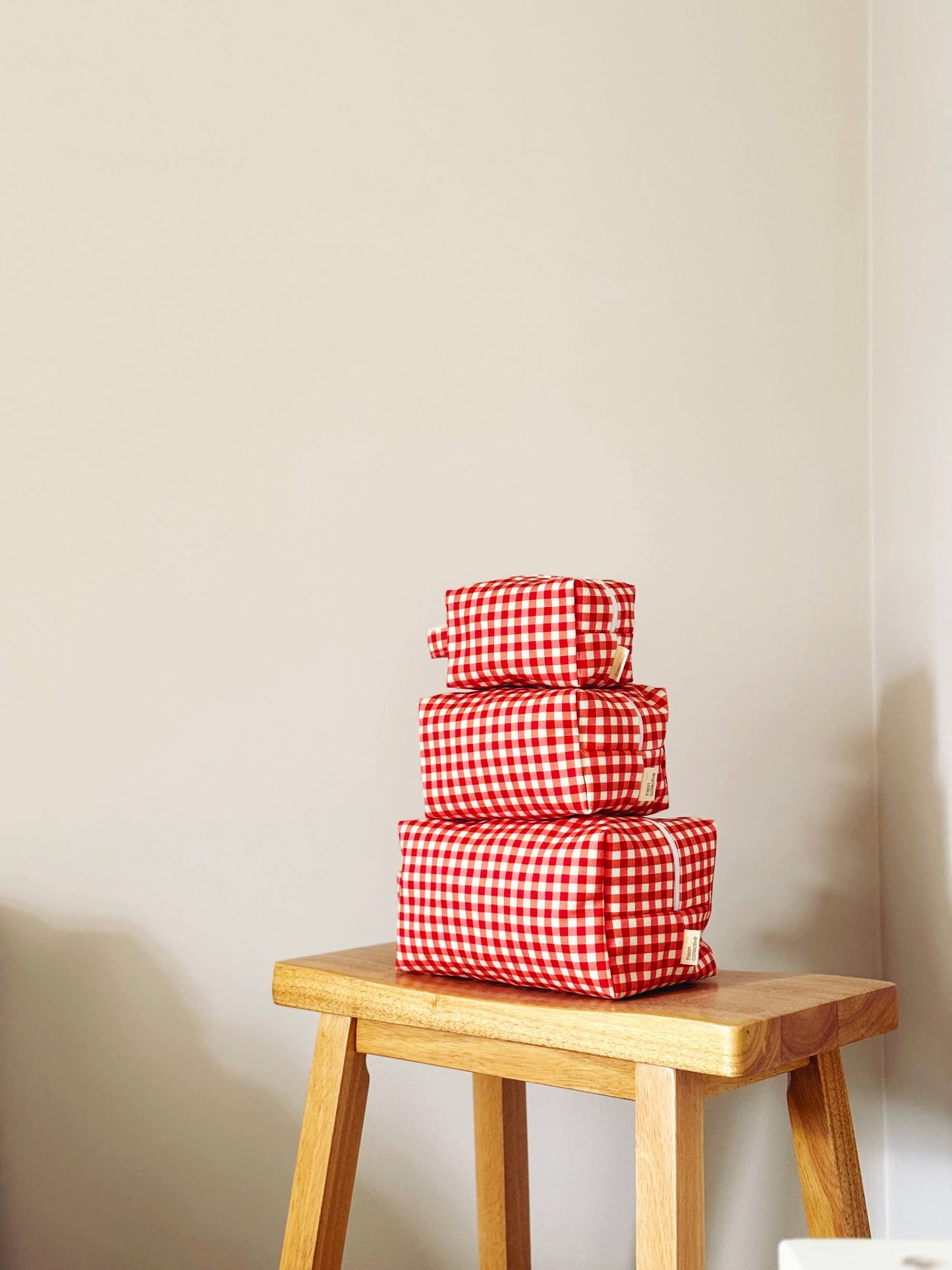 Toiletry Bag - Red Gingham