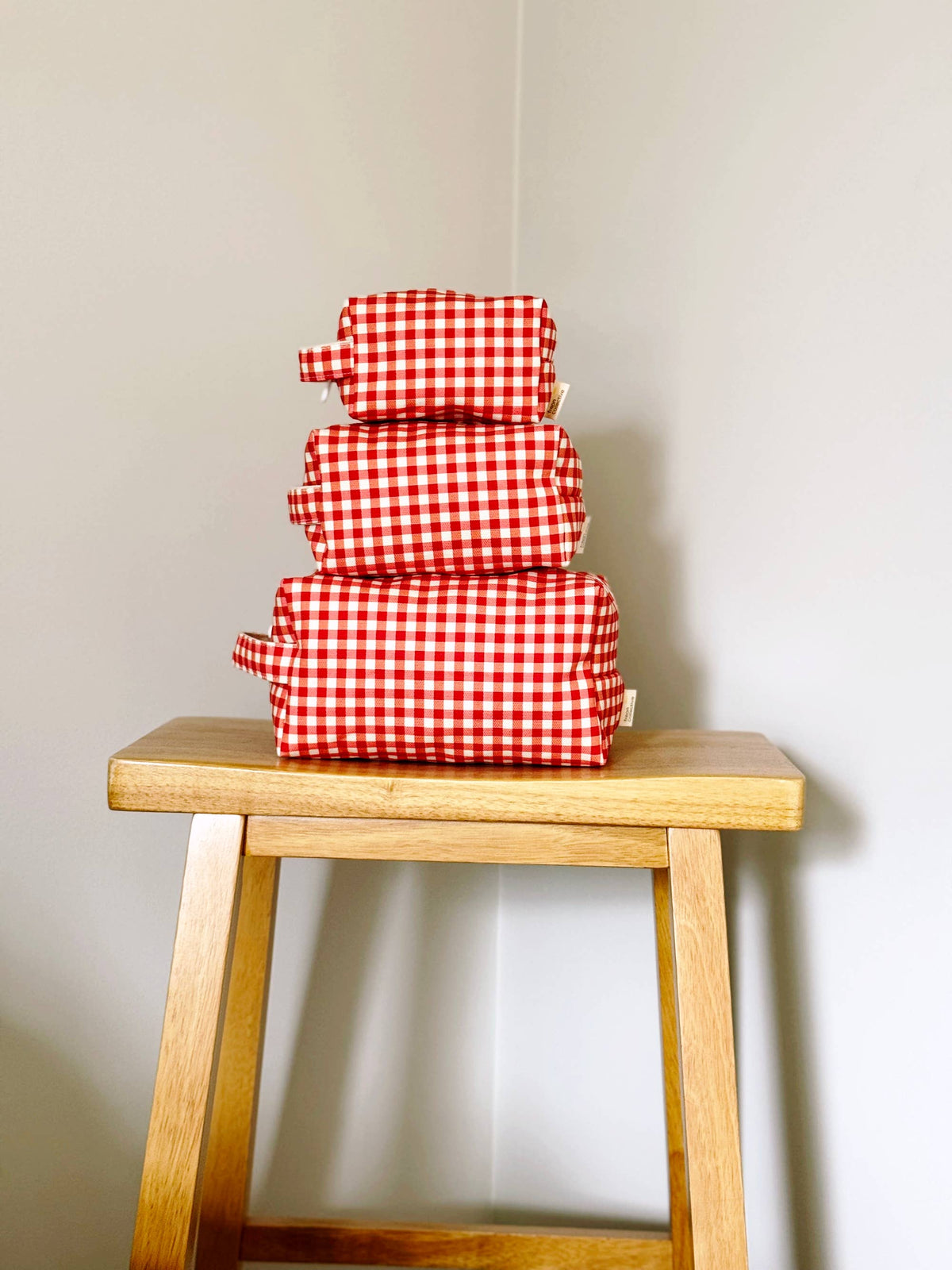 Toiletry Bag - Red Gingham