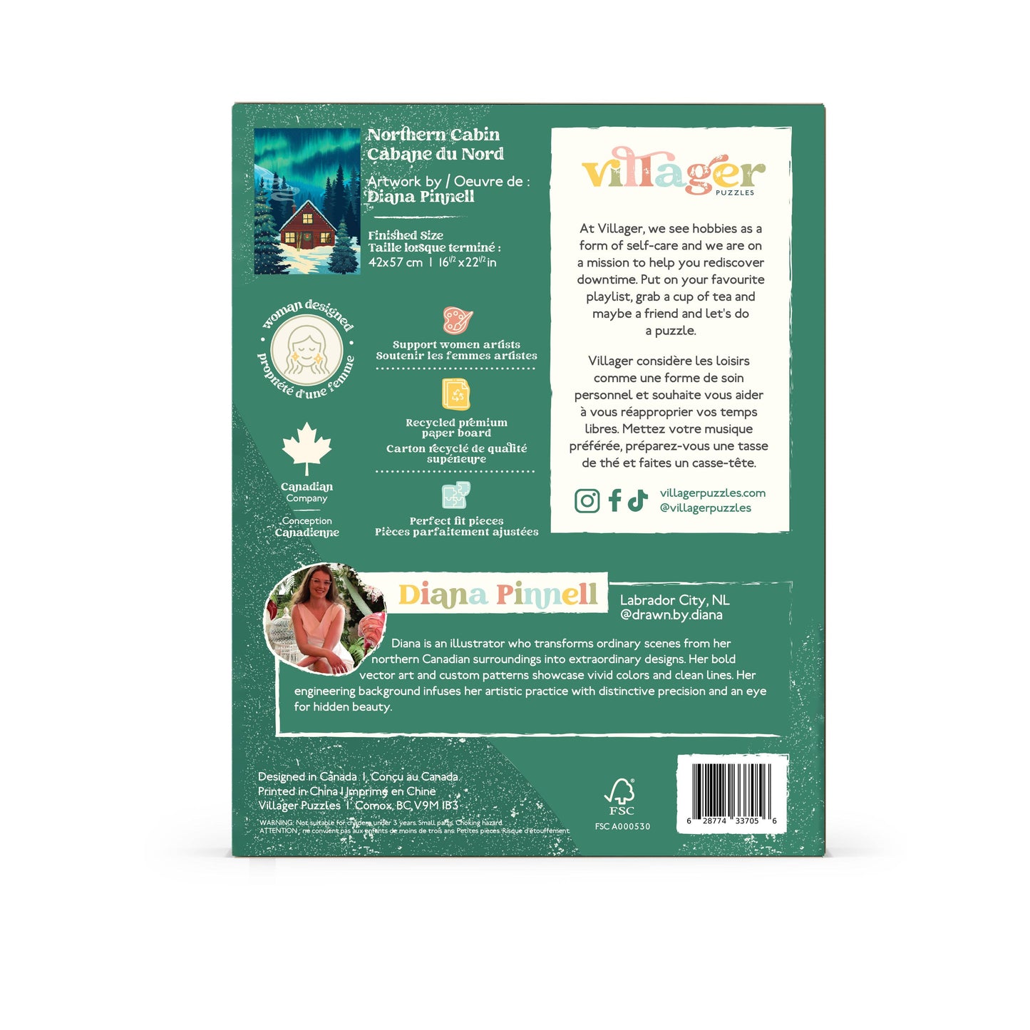 Northern Cabin | 500-Piece Puzzle | Designed in Canada