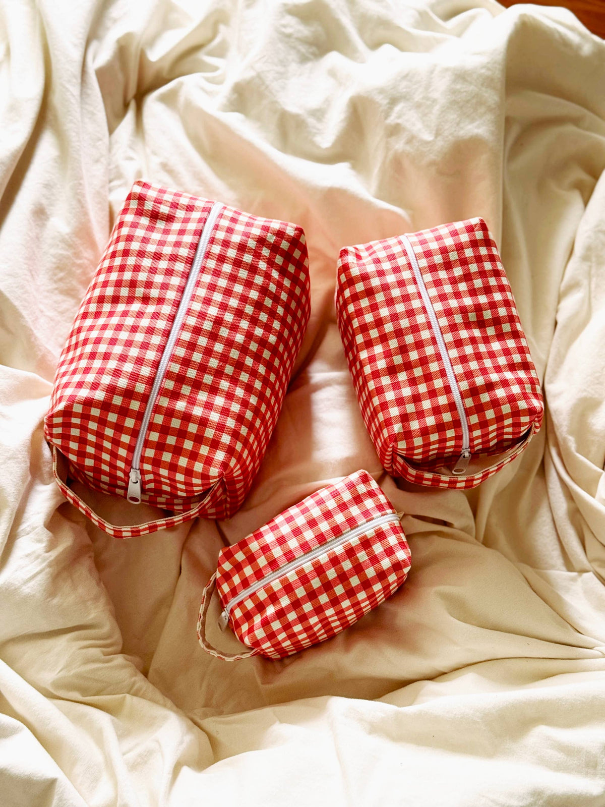 Toiletry Bag - Red Gingham