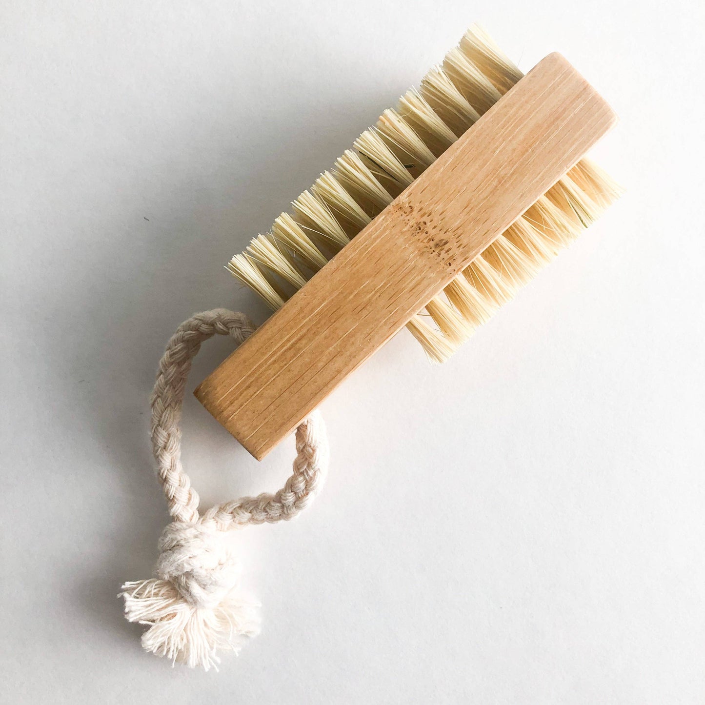 Double Sided Bamboo Nail Brush - Natural Sisal Bristles
