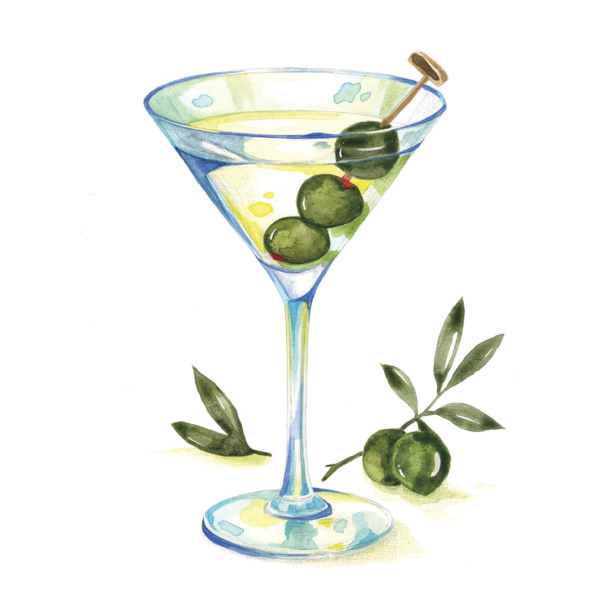 Classic Cocktails Watercolor Workbook by Nya Wolfe