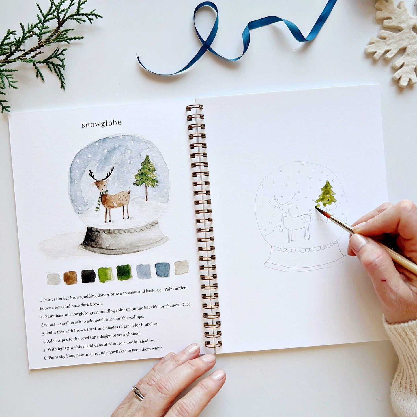 PREORDER: Winter Watercolour workbook (pick up December 12th)
