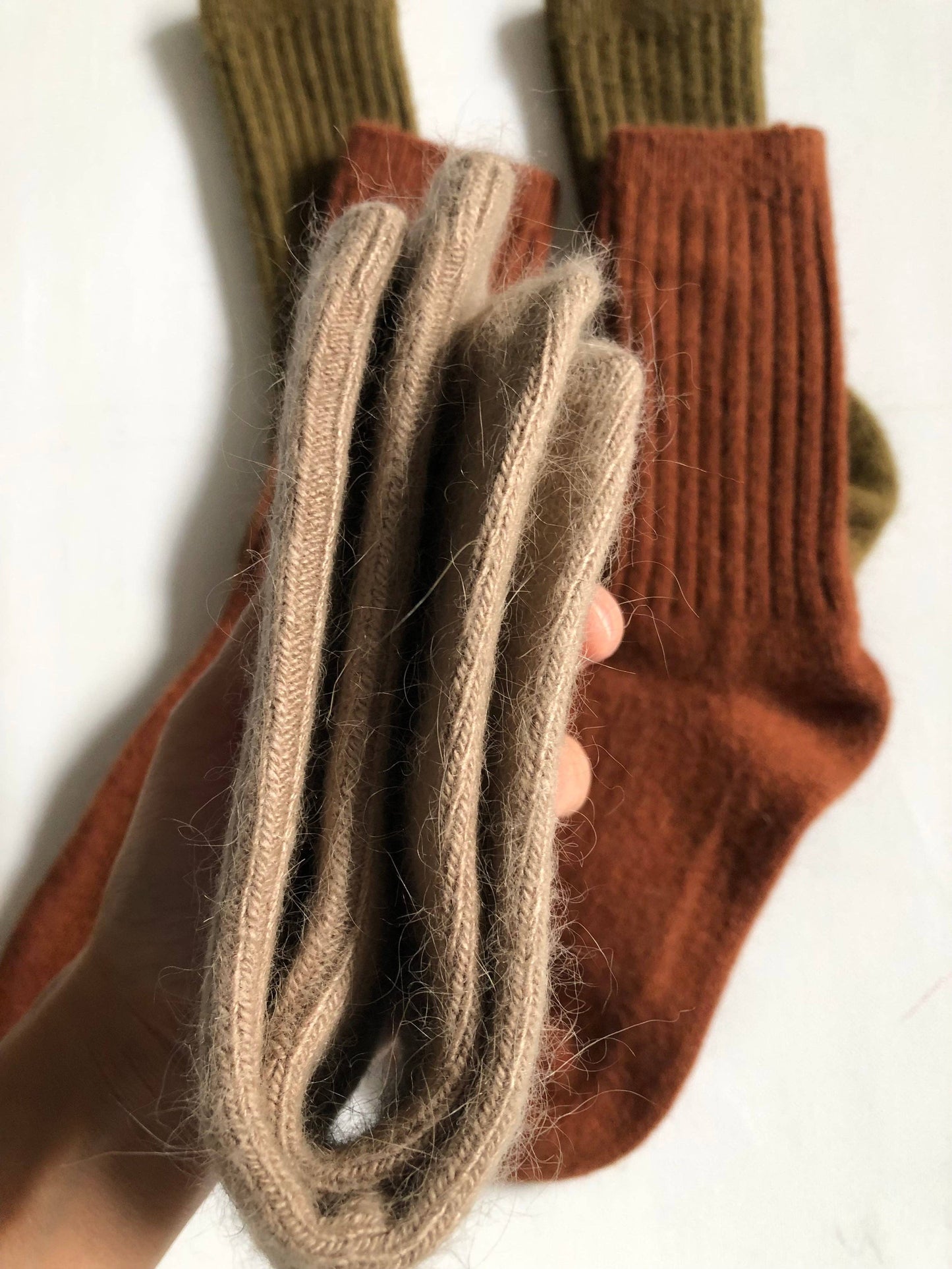 Royal Angora Cabin Socks - Neutrals