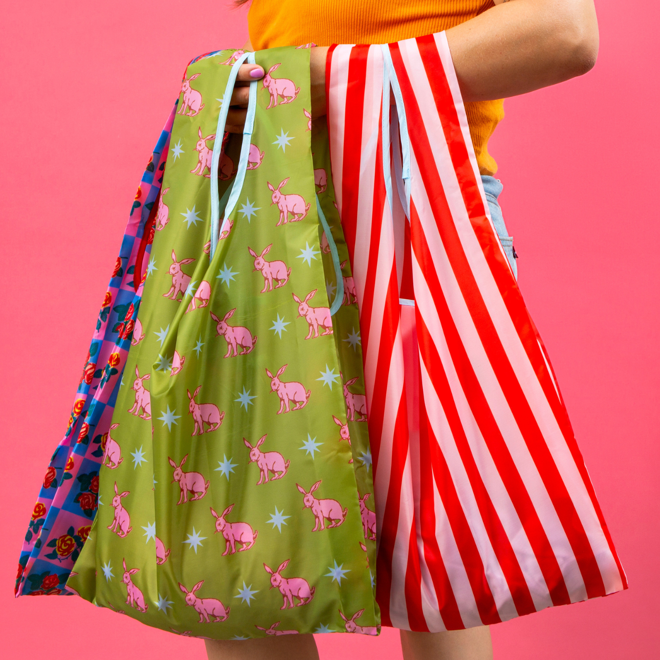 Lucky Rabbit Pattern Foldable Nylon Tote