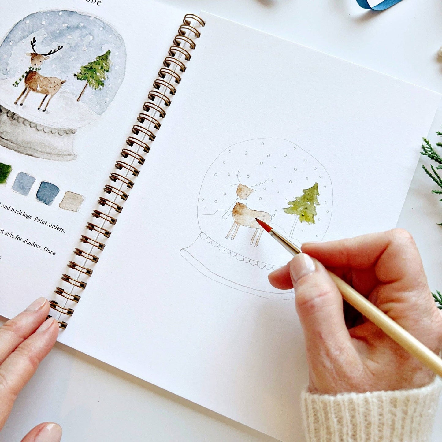 PREORDER: Winter Watercolour workbook (pick up December 12th)
