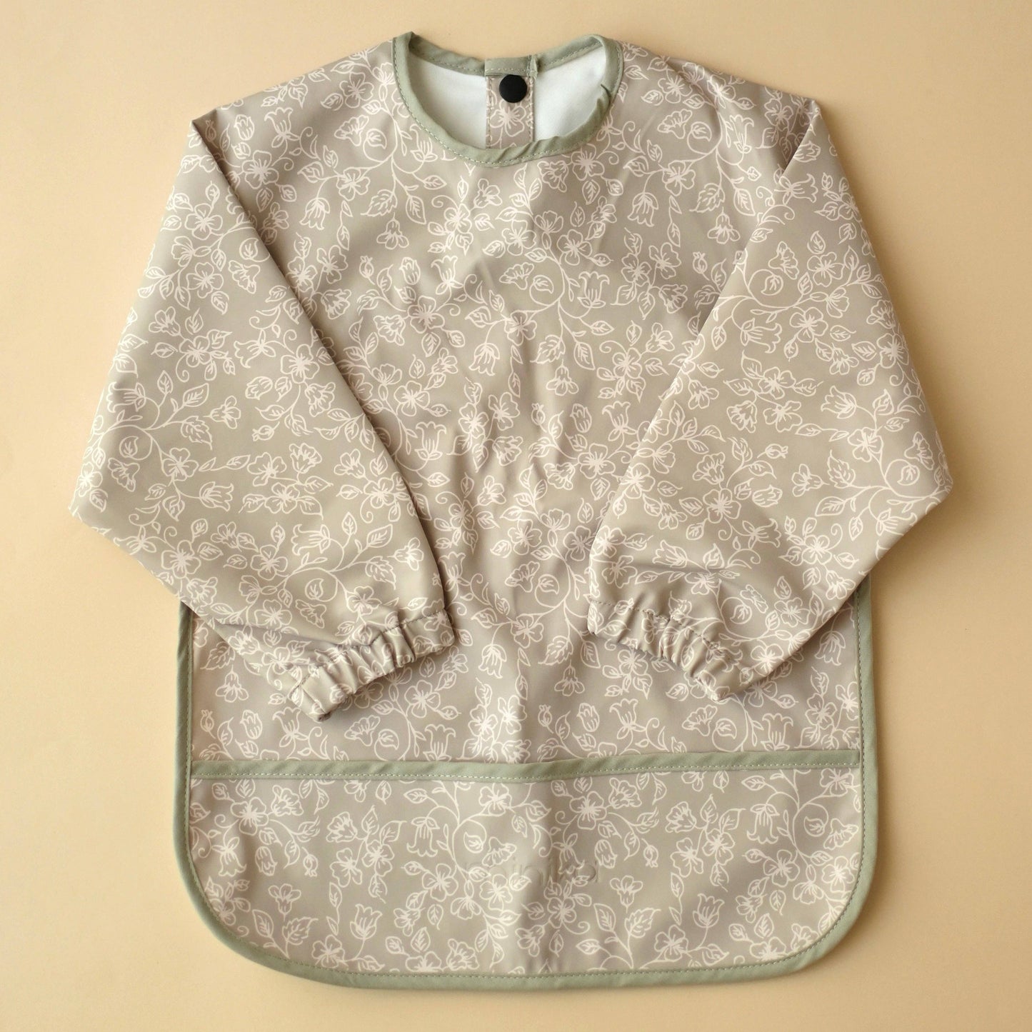 Long sleeve bib - Flowers