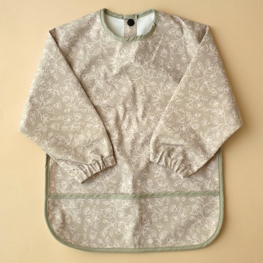 Long sleeve bib - Flowers