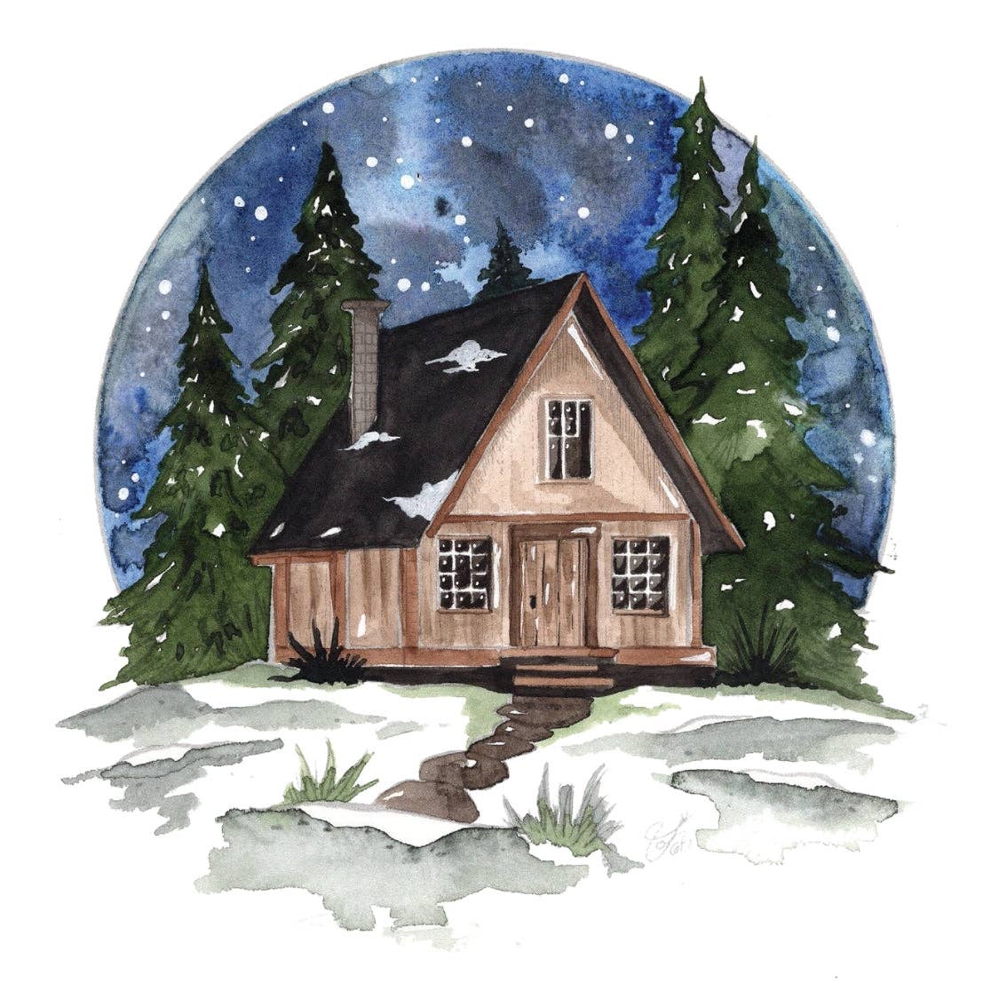 Winter Glow Watercolor Workbook By Nya Wolfe
