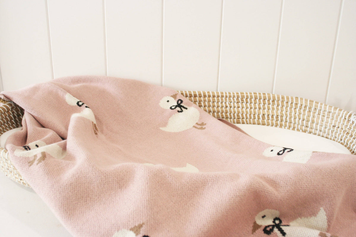 Duck Baby Blanket - Petal