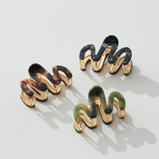Willow Mini Vintage Metal Squiggle Claw Clip