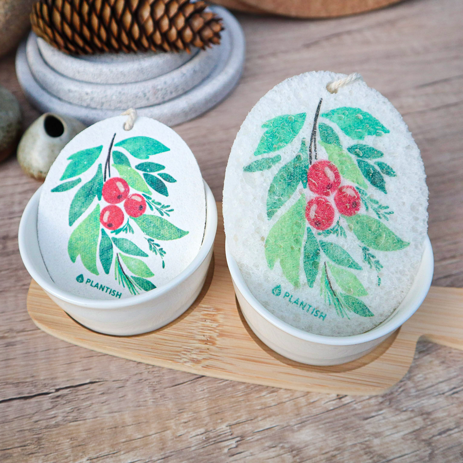 Set of 3 Botanical Bliss Pop up Sponge (Holiday Exclusive): Set of 3