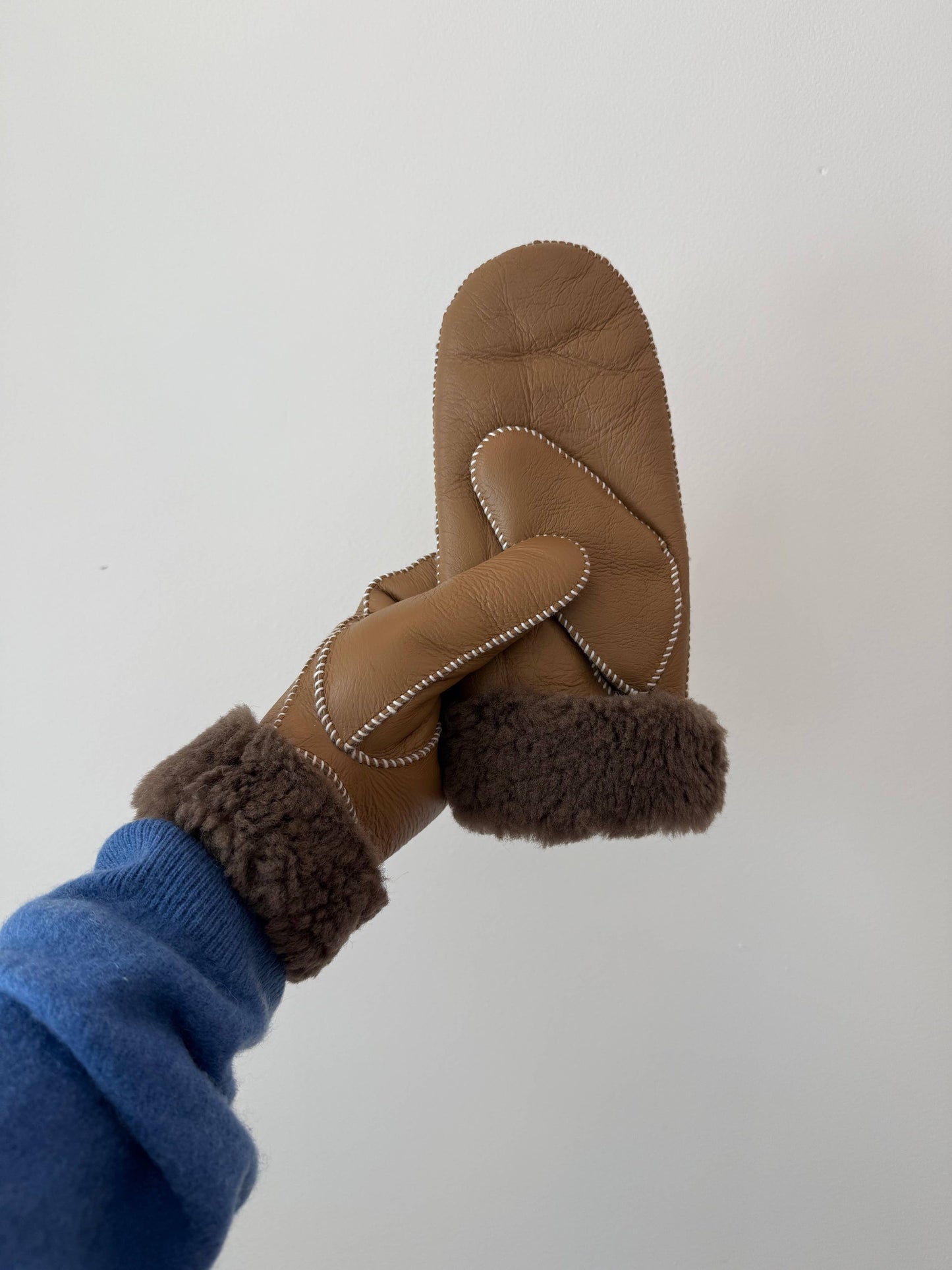SHEARLING MITTENS