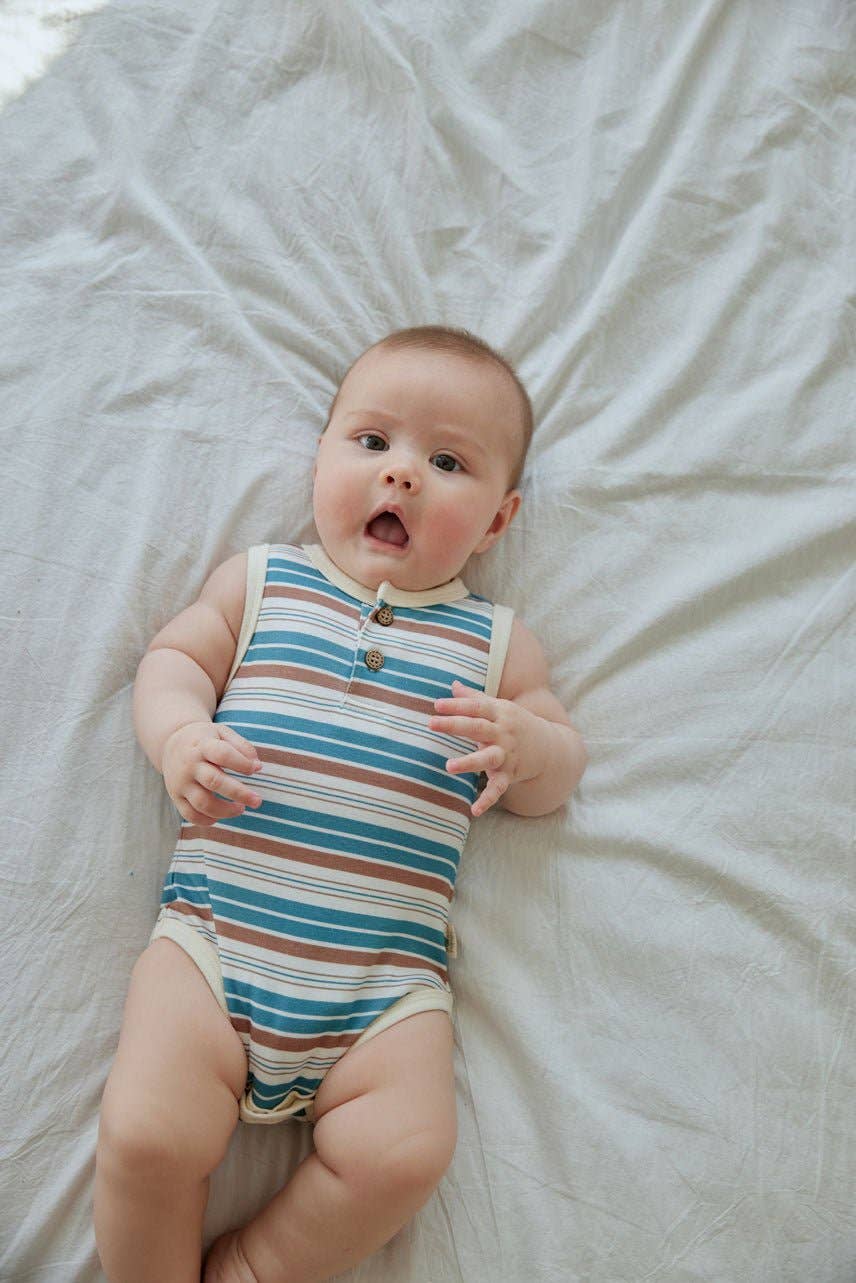 Baby Organic Bamboo Onesie-Stripe