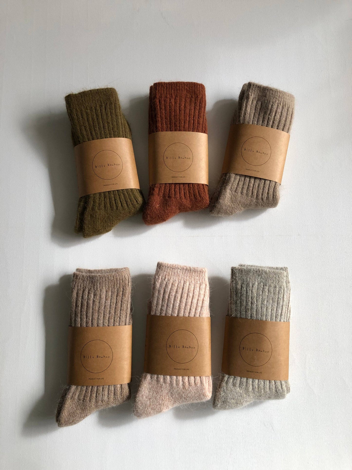 Royal Angora Cabin Socks - Neutrals