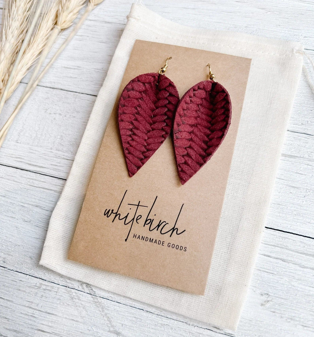 White Birch Handmade Earrings