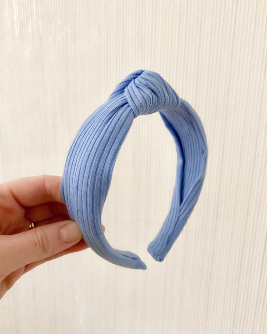 Light Blue Ribbed Headband