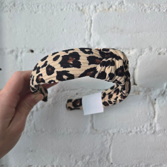 Leopard Ribbed Headband