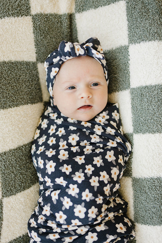 Baby Daisy Bamboo Head Wrap