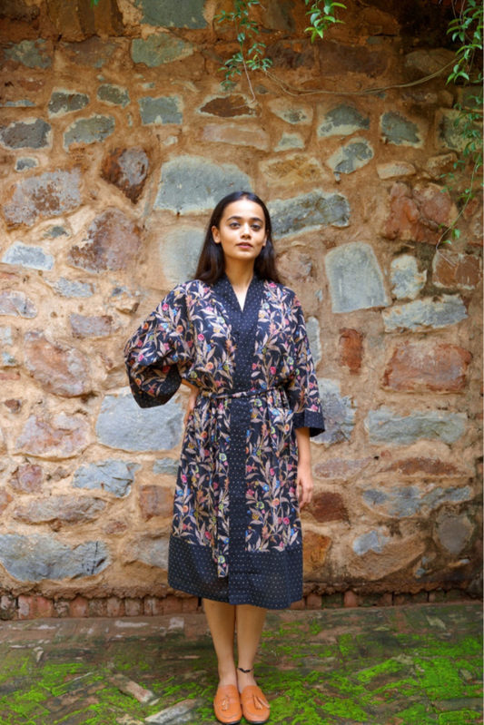 Wildflower Black Kimono