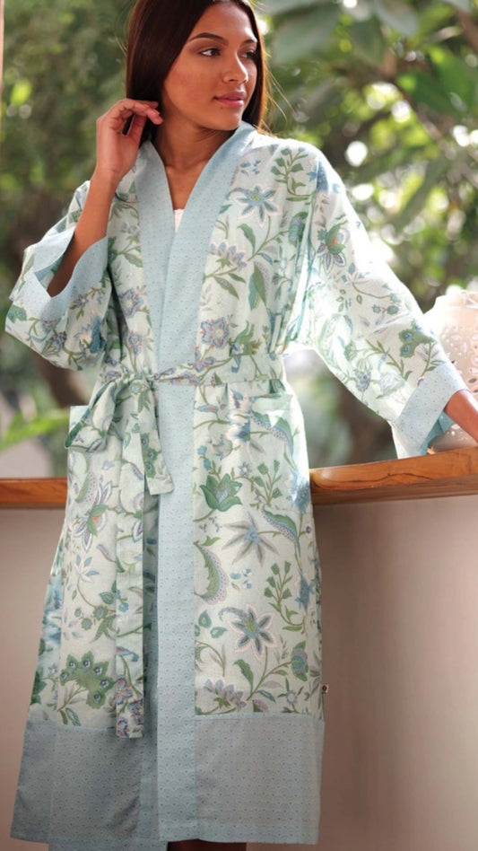 Kerala Aqua Kimono