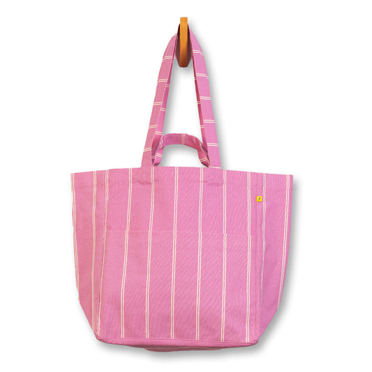 Pink Stripe Box Tote