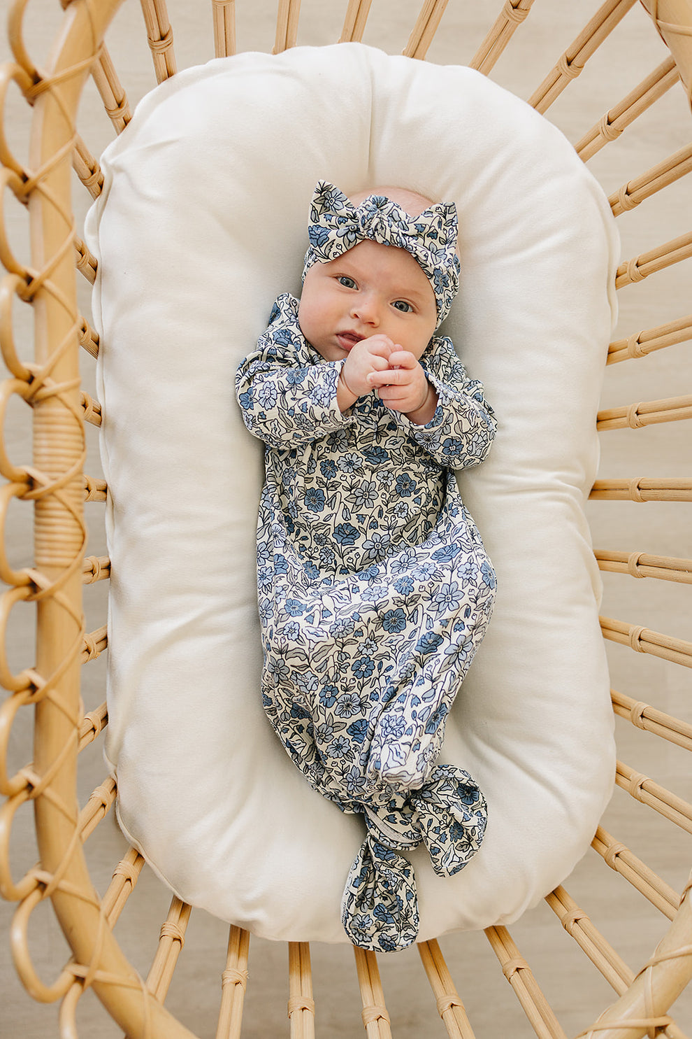 Bluebell Pointelle Bamboo Head Wrap