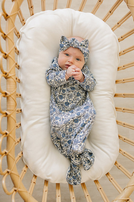 Bluebell Pointelle Bamboo Head Wrap