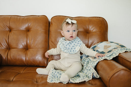 Muslin Bib - Blue Blossom