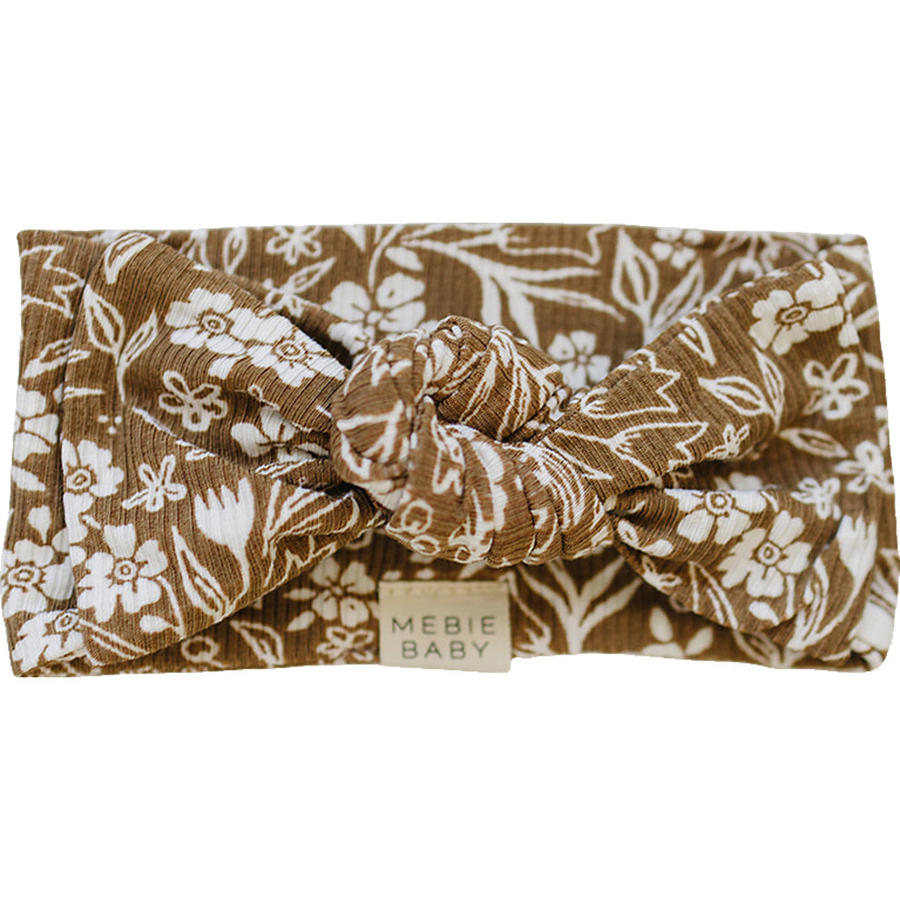 Brown Floral Head Wrap