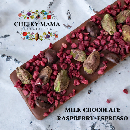 Raspberry Espresso Artisanal Belgian Chocolate Bark
