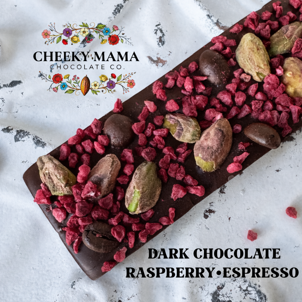 Raspberry Espresso Artisanal Belgian Chocolate Bark