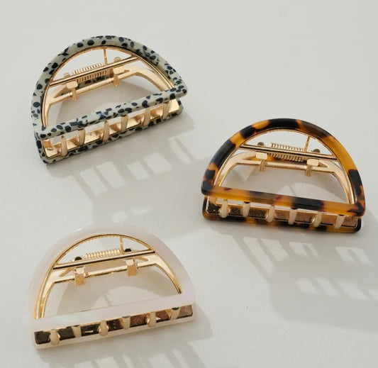 Rosalie Core | Classic Small Half Moon Metal Claw Clip