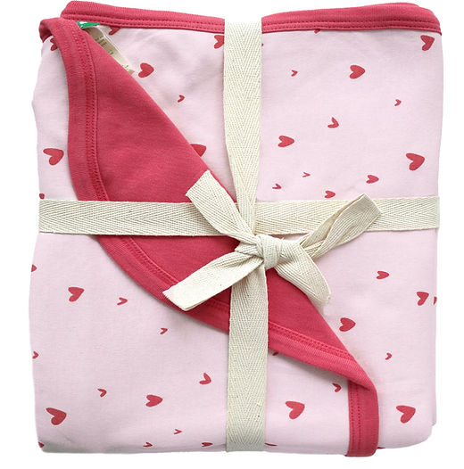 Organic Keepsake Blanket - Hearts