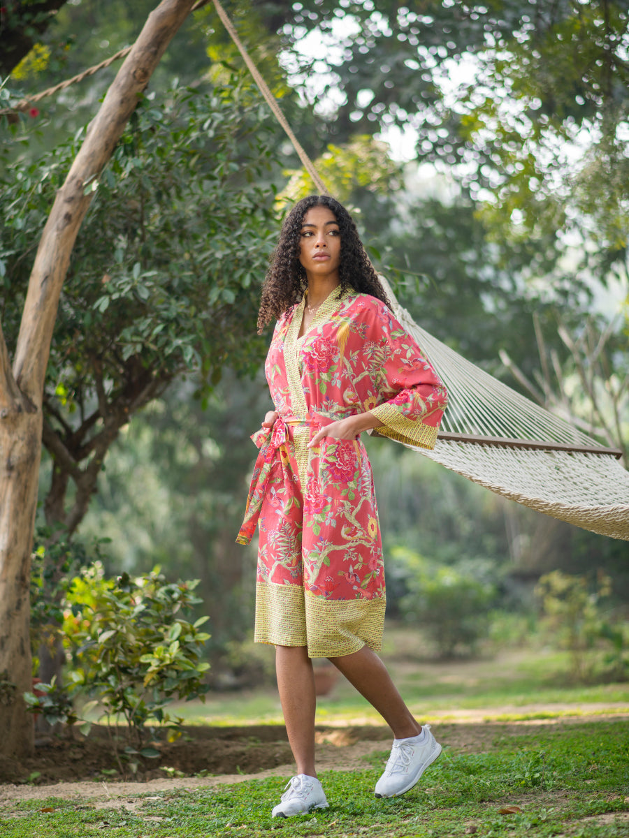 Bird Coral Kimono