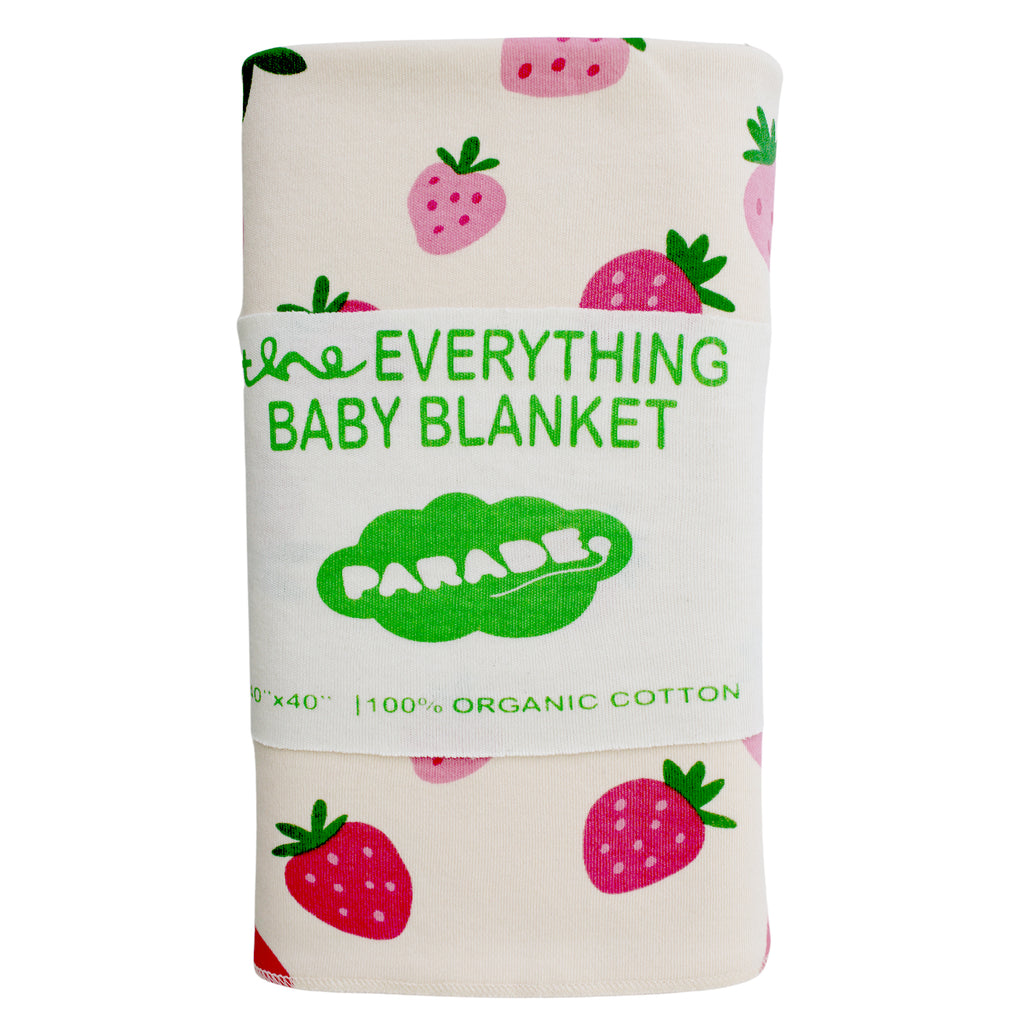 Everything Organic Baby Blanket - Strawberries