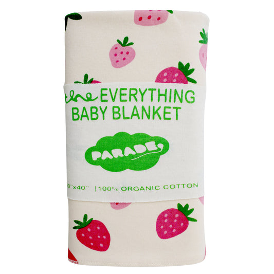 Everything Organic Baby Blanket - Strawberries