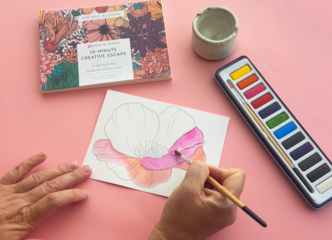 10 Minute Creative Exercise - Vintage Blooms